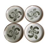 Series of 4 flat sandstone plates