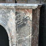 Regency-style fireplace in grey Ardennes marble from around 1900.