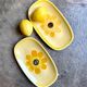 Gien hand-painted earthenware dish, "Soleil" service