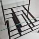 Vintage coffee table and door reviewed in glass and metal, 50s
