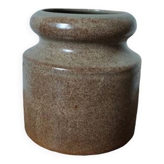 Small brown stoneware pot, Grès de la tour, 1970