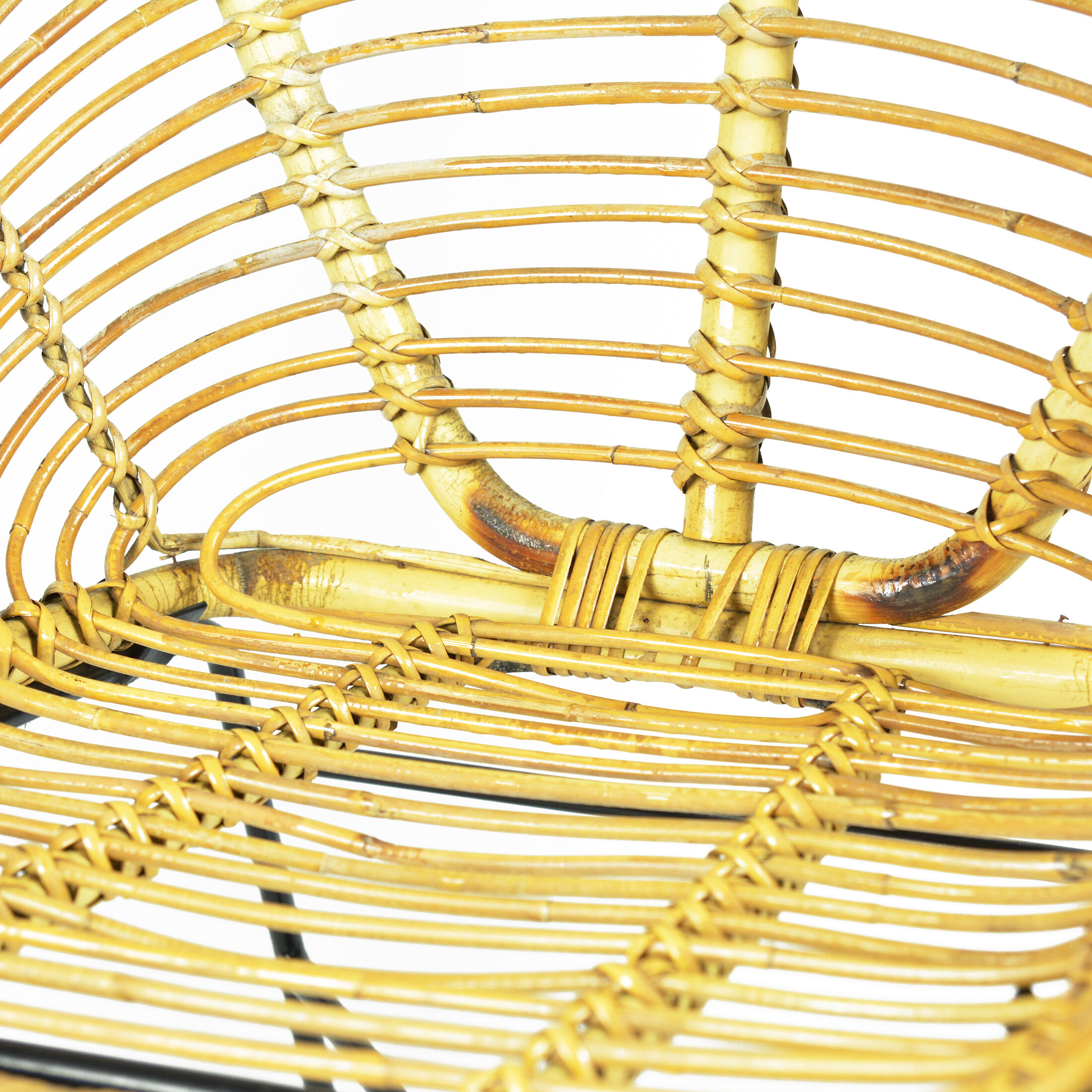 1960s Scandinavian modern rattan bucket armchair, Denmark