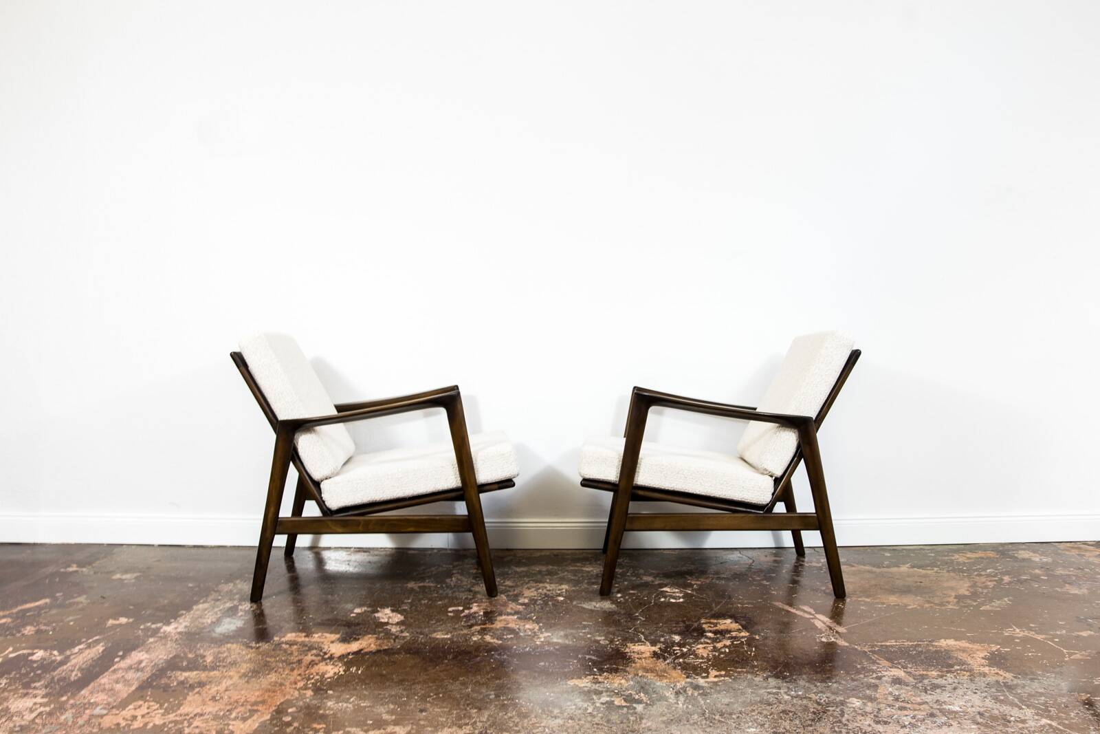 Customizable Pair Of Mid Century Modern Armchairs, 1960s