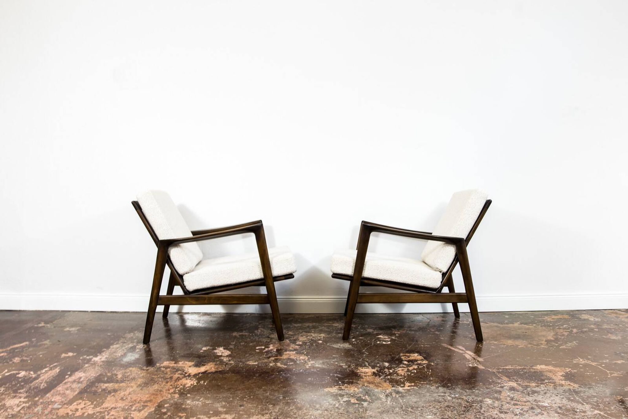 Customizable Pair Of Mid Century Modern Armchairs, 1960s