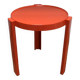 Small vintage orange round table 1970