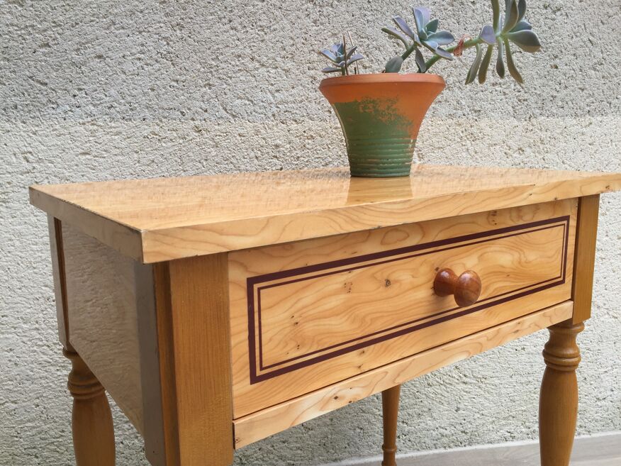 Table de chevet formica et bois vintage | Selency