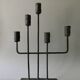 Asymmetrical wrought iron candlestick, 5 candle holders