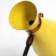 Large Mid Century Modern tripod table lamp with yellow diabolo lampshade