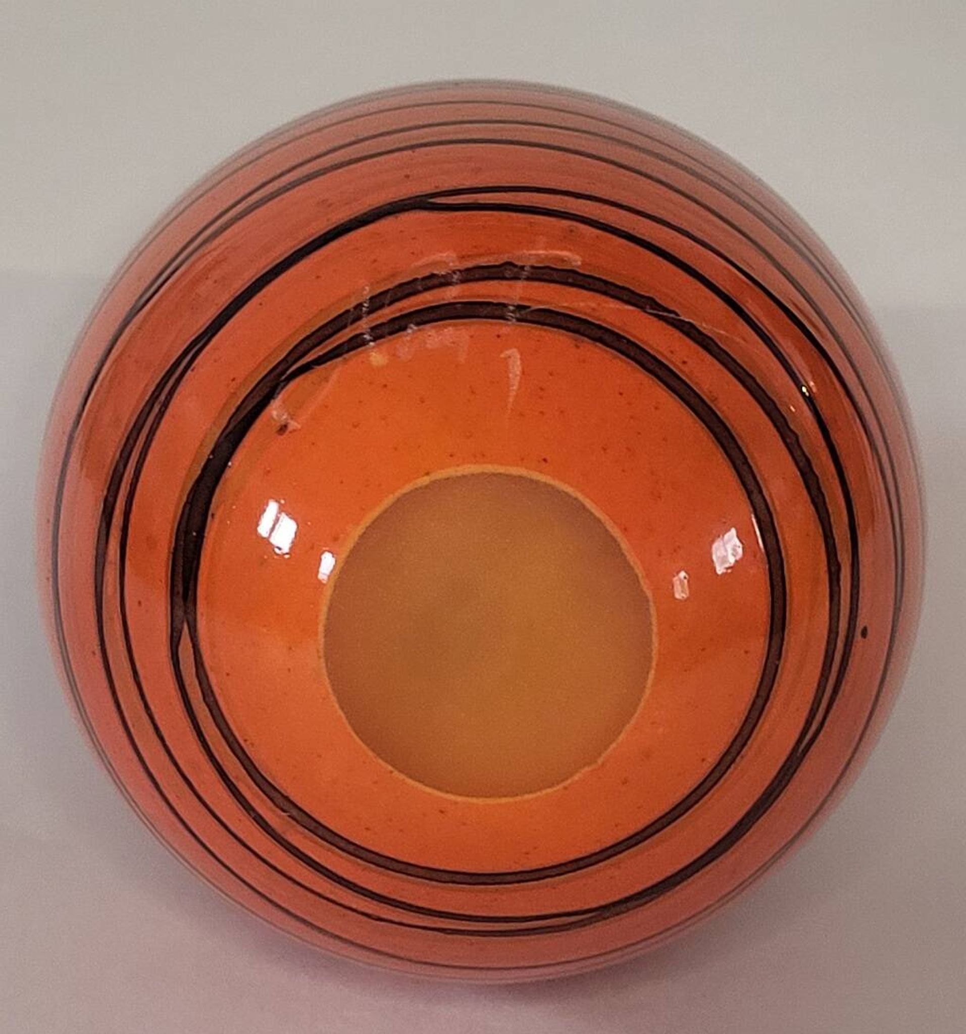 Vase en verre artistique orange