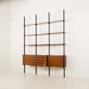 Italian mid century  floor to celling room divider or a bookcase.