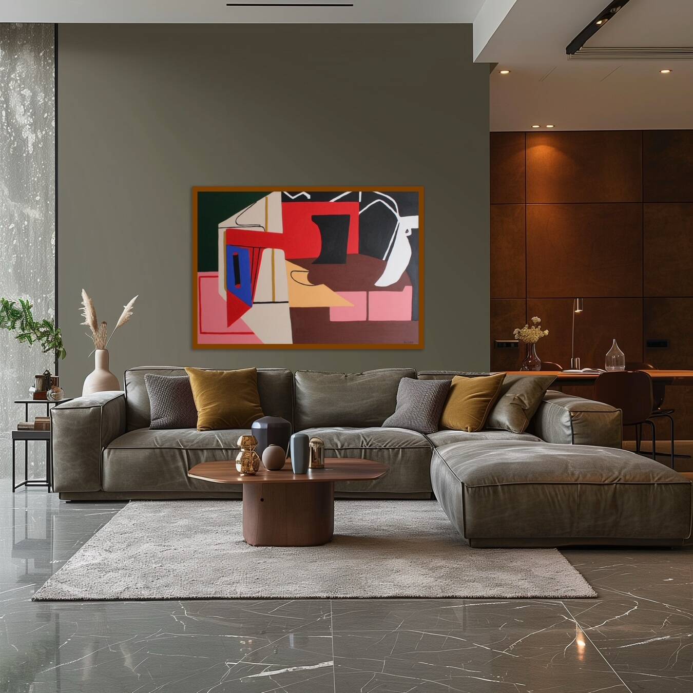 Original stretched canvas painting "chaos" 116x81