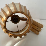 Vintage bamboo wall lamp