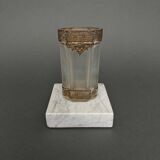 1900 soliflore vase decorated with a Louis XVI style brass gallery