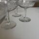 Set of 6 faceted cut crystal champagne glasses, Napoleon III style