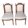 Paire de chaises anciennes style Louis XVI