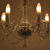 Mid-century Crystal Glass Chandelier by kamenicky Senov,1960's.