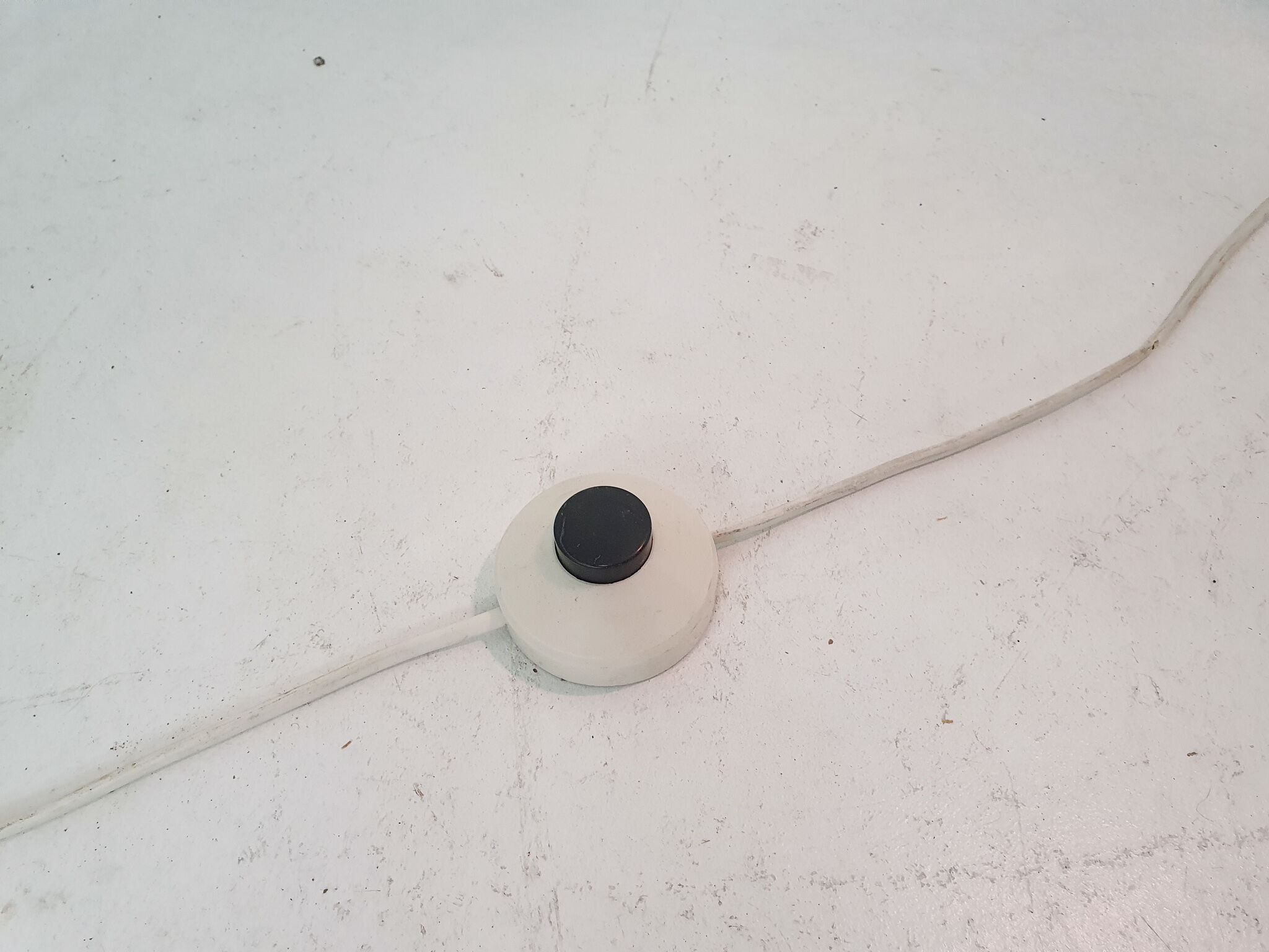 White metal floor lamp, 1960's