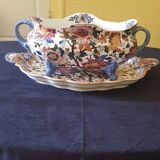 Gien earthenware centerpiece planter. With tray.