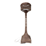 Large rattan floor lamp