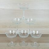 6 champagne glasses