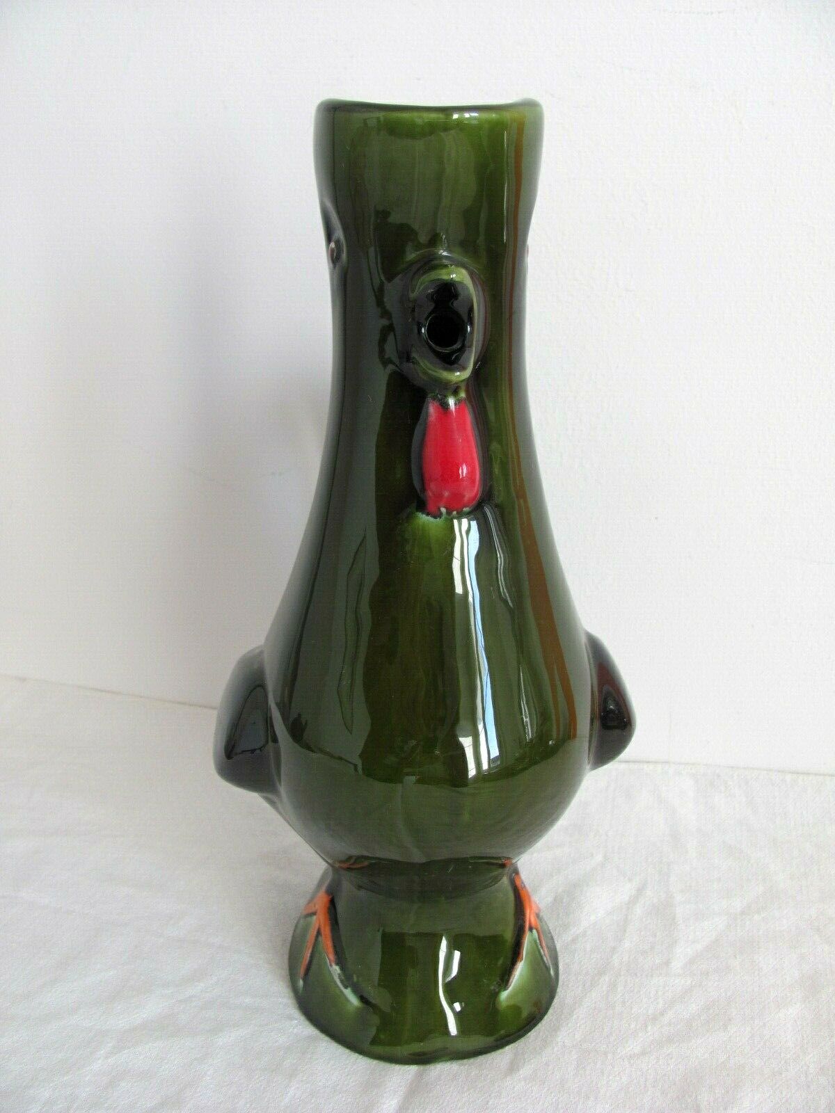 Rooster ceramic pitcher