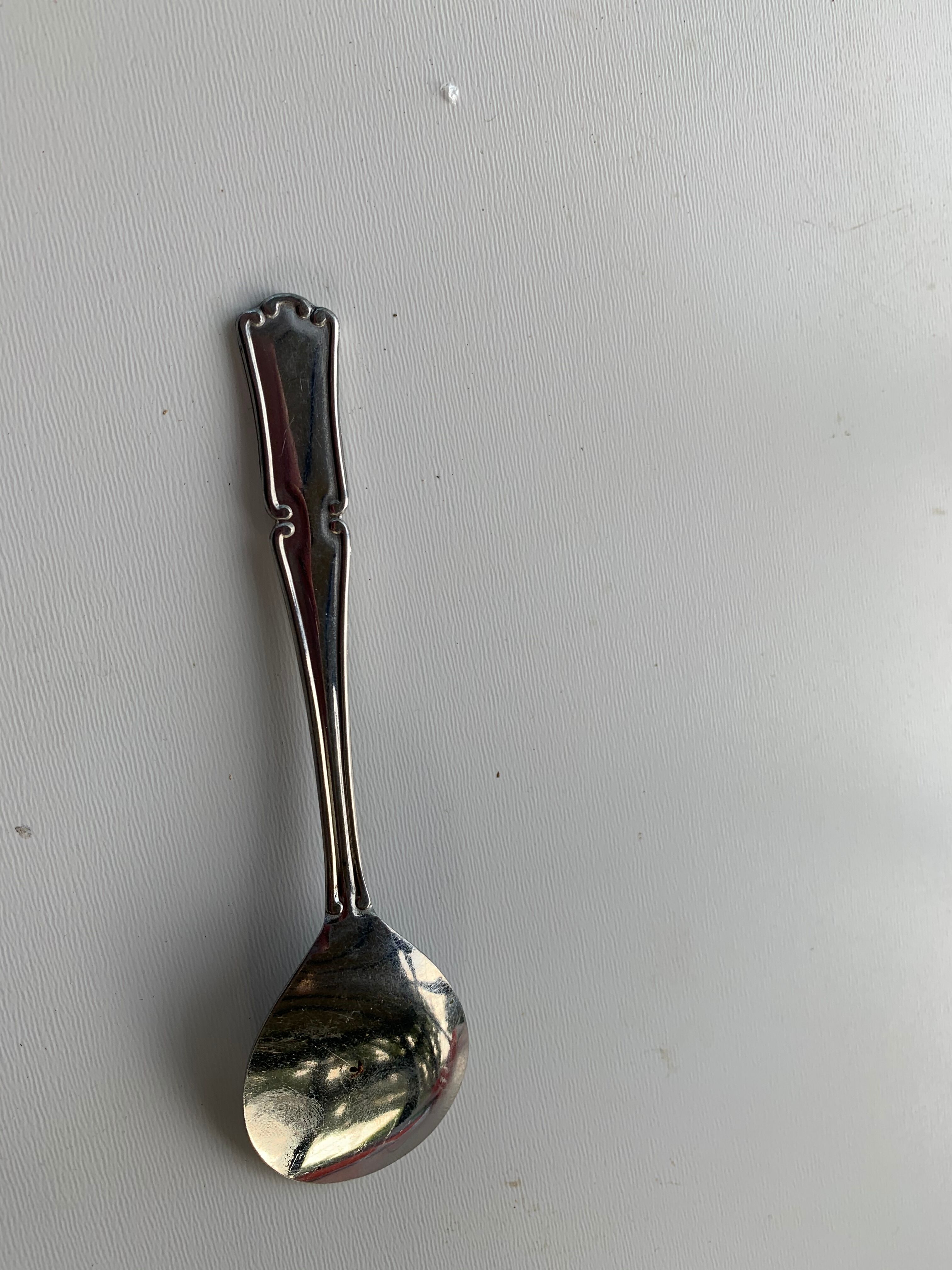 6 1970 vintage stainless steel ice cream spoons