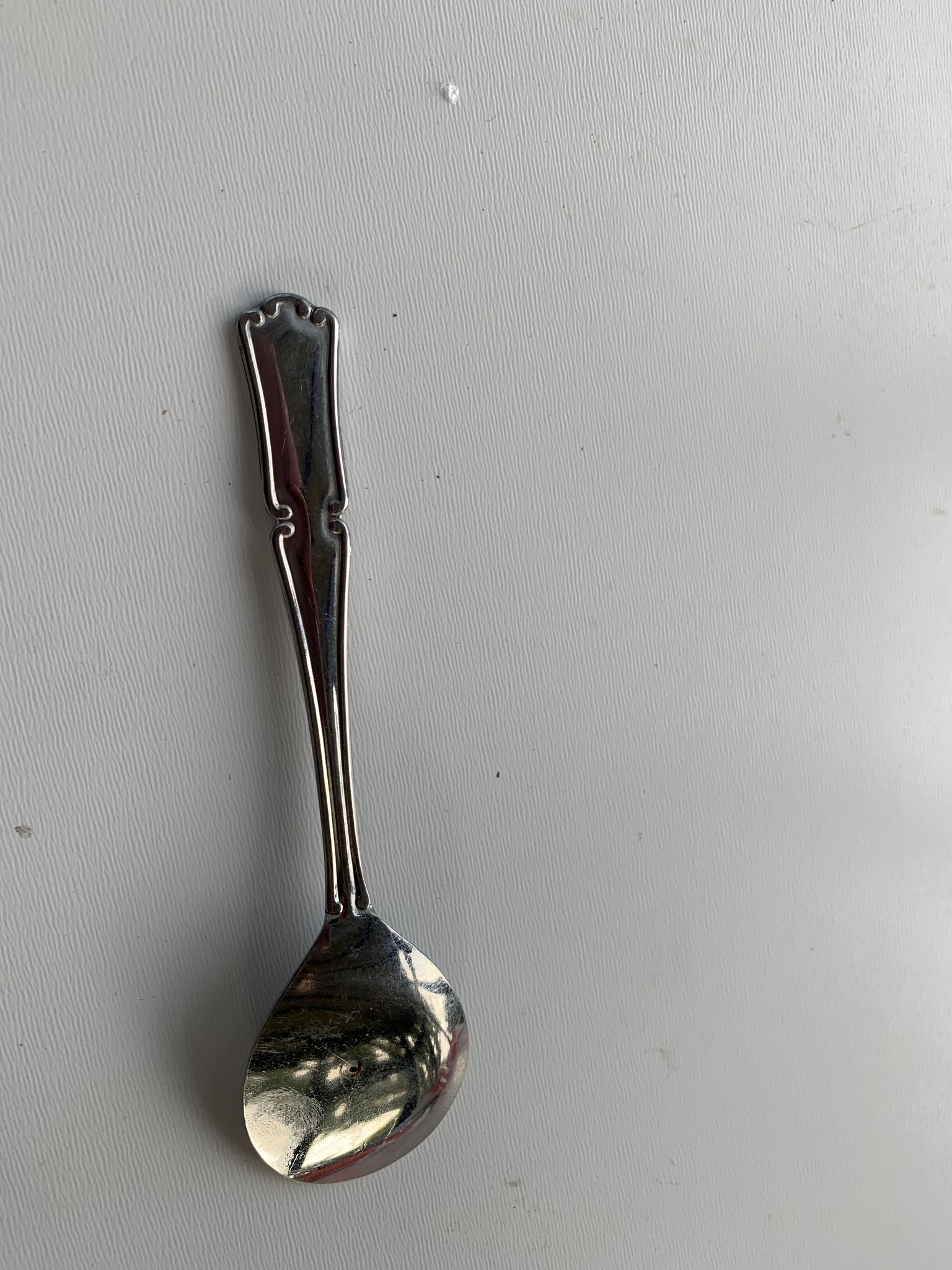 6 1970 vintage stainless steel ice cream spoons
