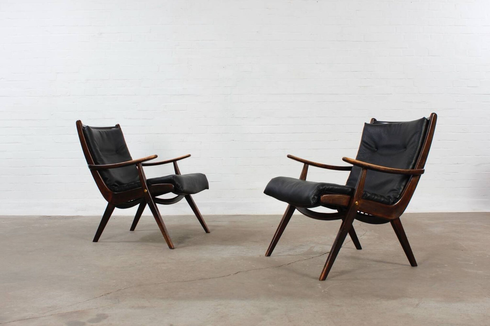 Lot de 2 fauteuils vintage, design milieu du siècle, années 50, 60 et 70