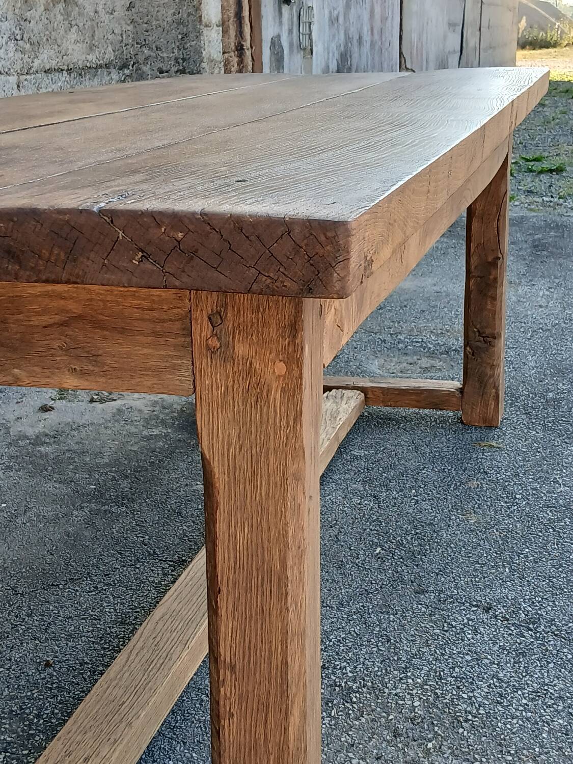 Solid oak farmhouse table