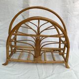 Rattan magazine holder
