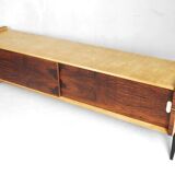 Swedish Rosewood and Burl Birch Low Sideboard, 1960s