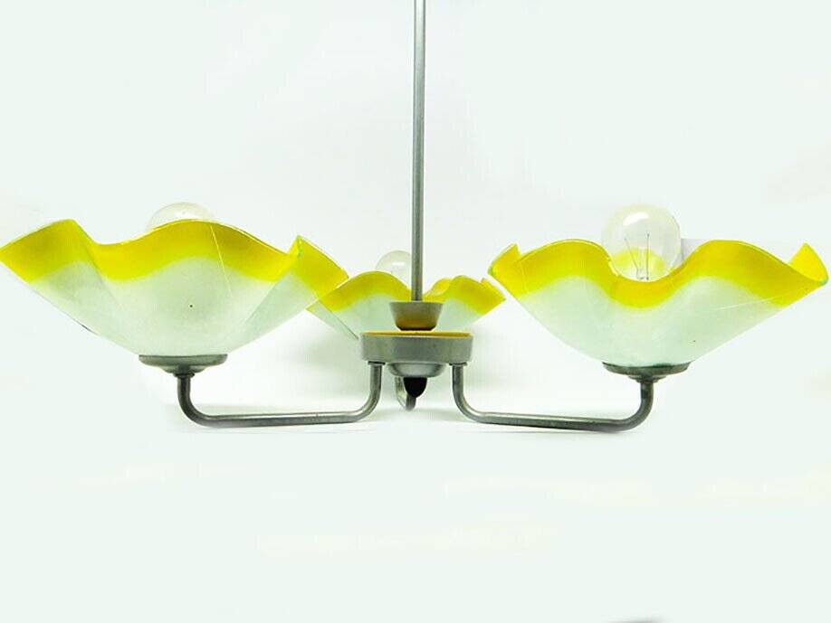 Mid-century chandelier from Polam, Poland, 1960s