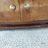 Art deco bedside table, black marble