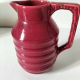 Old raspberry red pitcher from Onnaing, early 20th century.