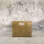 Porte-revues vintage en plexiglas et cannage