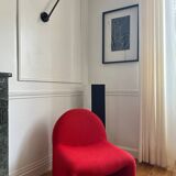 Vintage wool fireside chair