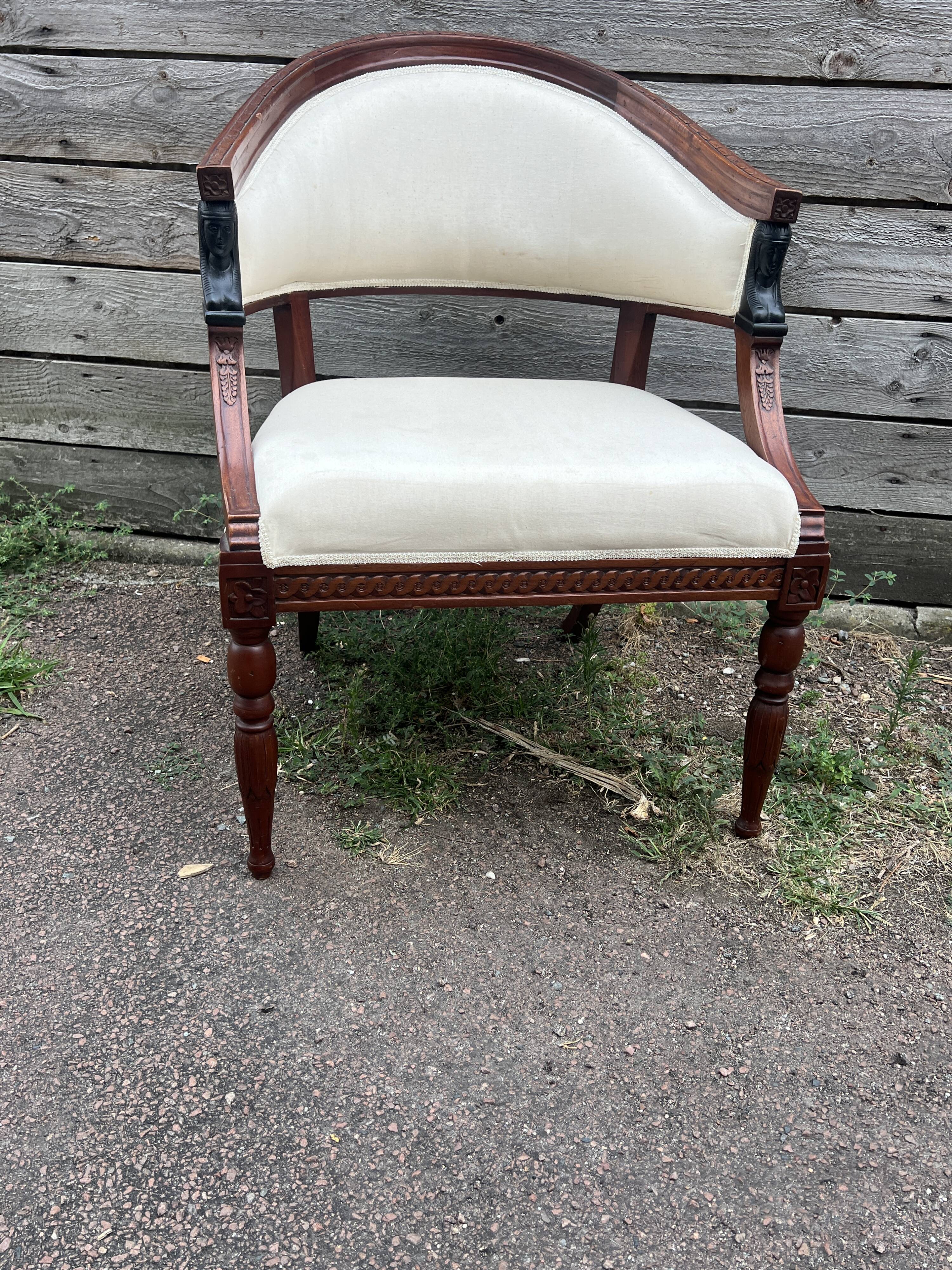 Gondola armchair, Return from Egypt style