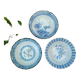Trio of Ceramic Bowls with Japanese Patterns