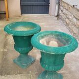 Pair of Medici Vases in old reconstituted stone 1950s