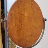 Psyche barber mirror with tripod base in cherry wood with system