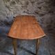 Rustic French antique dining table, drop-leaf table in cherry wood, circa 1900.