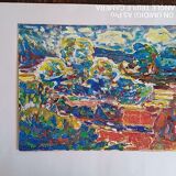 Pierre Lacroux (1909-1993) Gouache - 24 x 32 cm -landscape and character - 1978