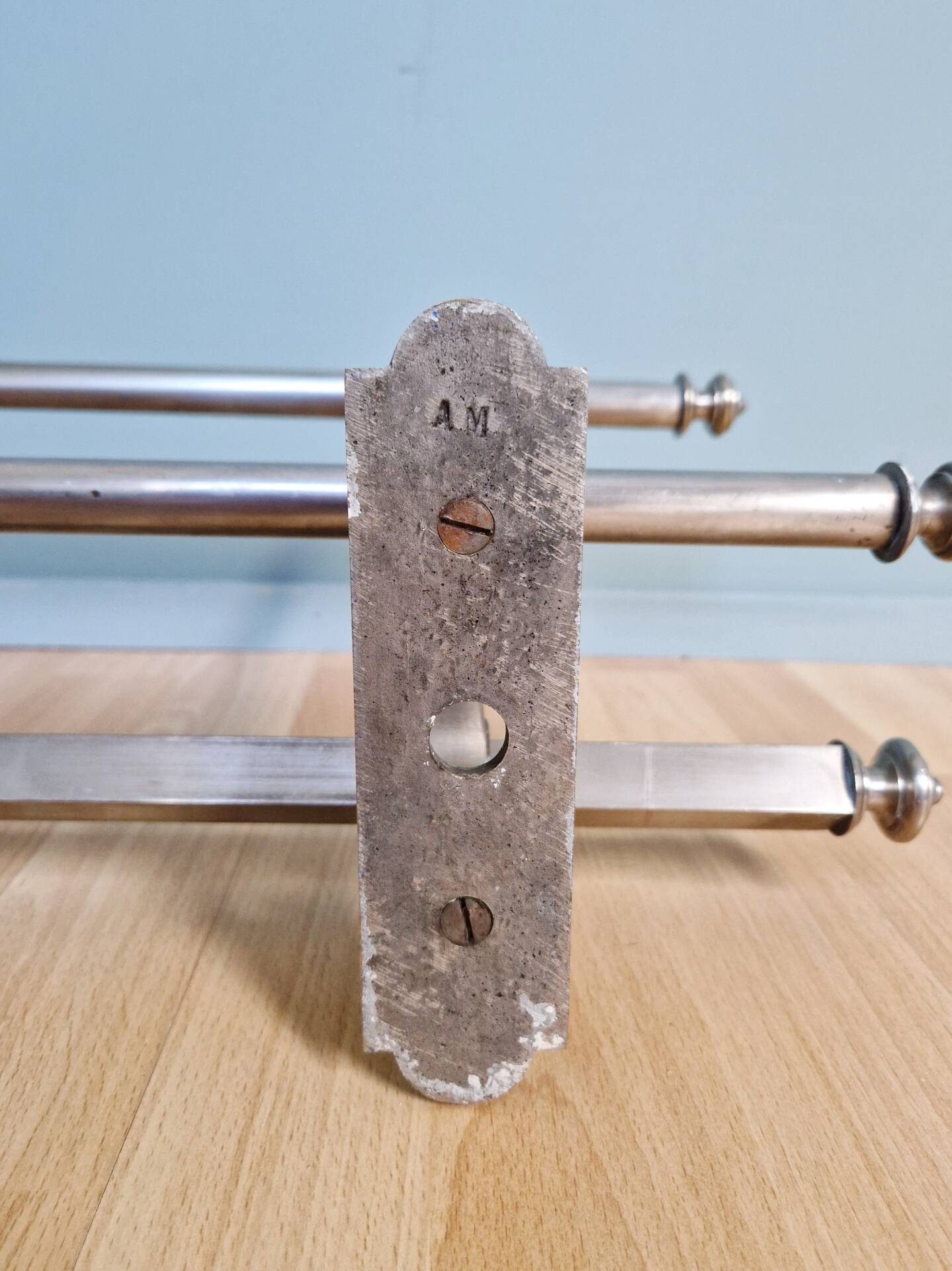 Nickel-plated Art Deco coat rack, 1920s