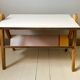 Table basse pieds compas vintage