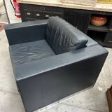Fauteuil en cuir annees 80
