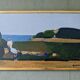 Mid-Century Modern Swedish Oil Painting "Coastal Musing" Framed Landscape