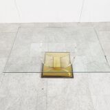 Lucite and brass arch coffee table, 1970s