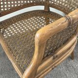 Pair of canned armchairs from the 50s and 60s