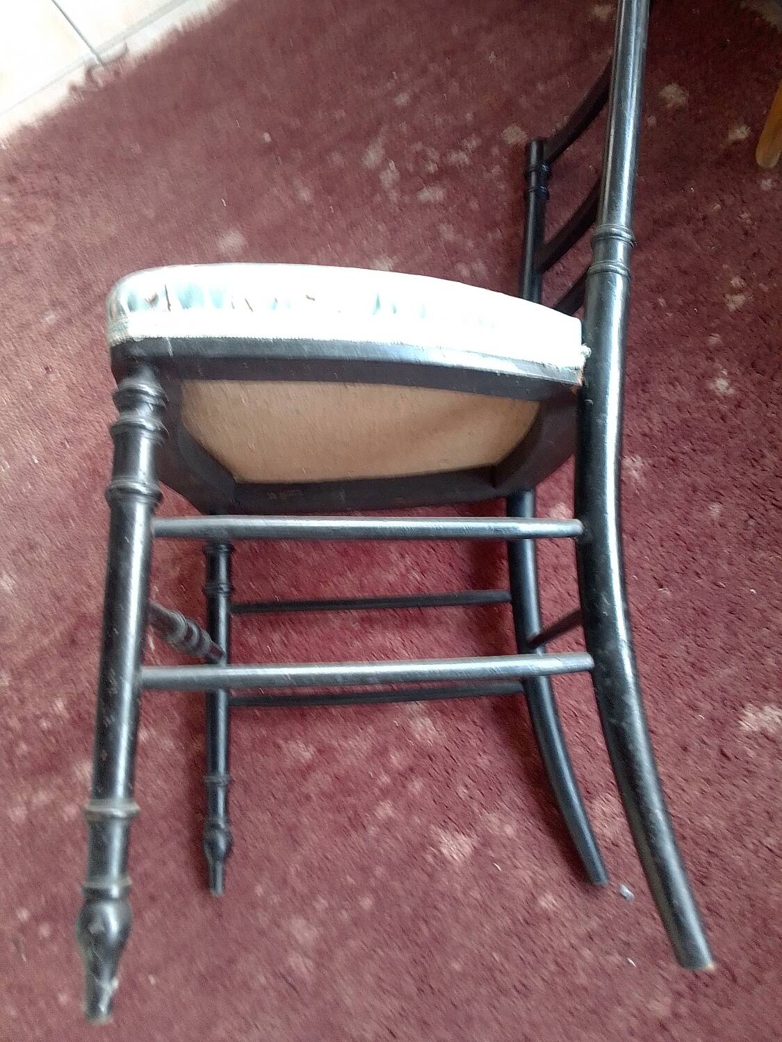Napoleon III chair in blackened wood