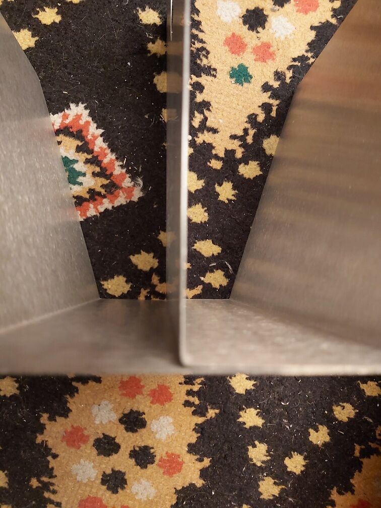 70s brushed steel magazine rack